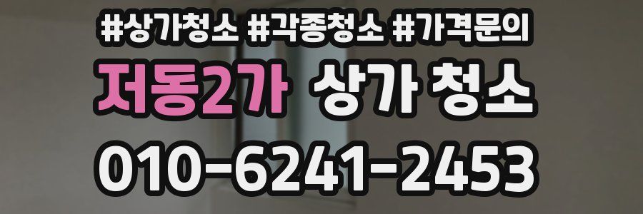 저동2가 상가 청소