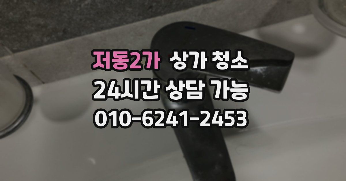 저동2가 상가 청소