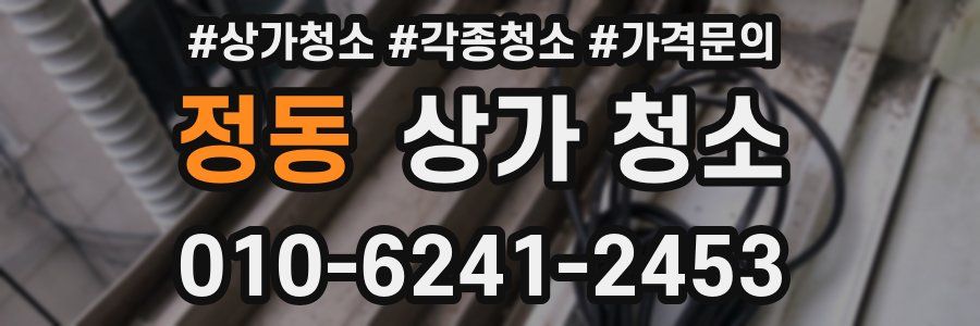 정동 상가 청소