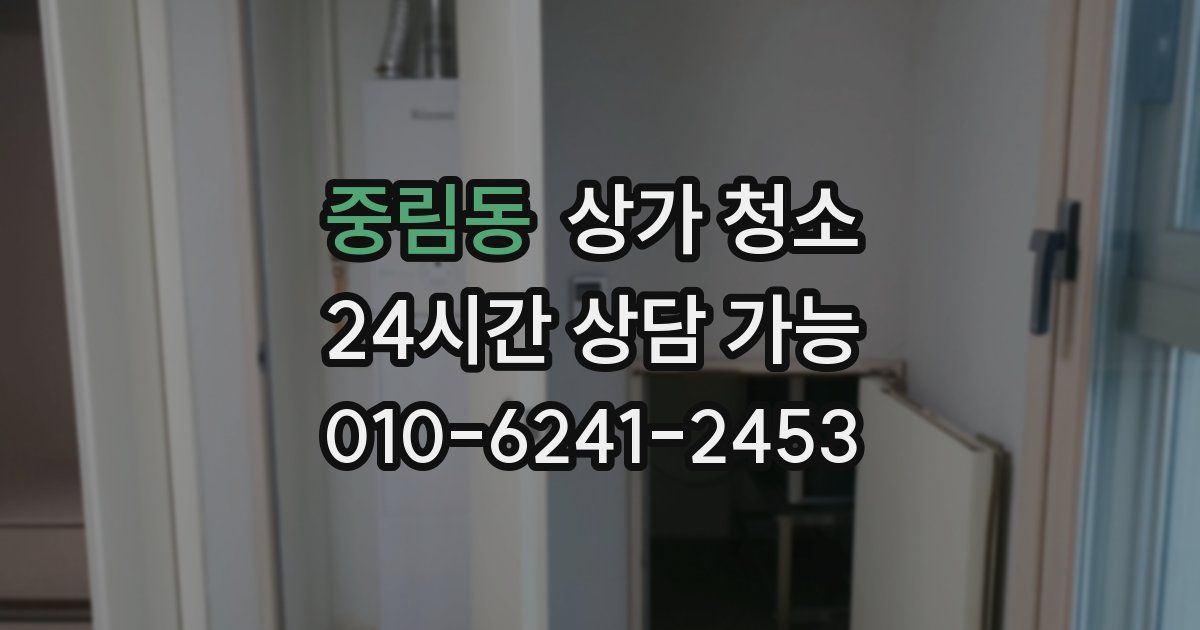 중림동 상가 청소