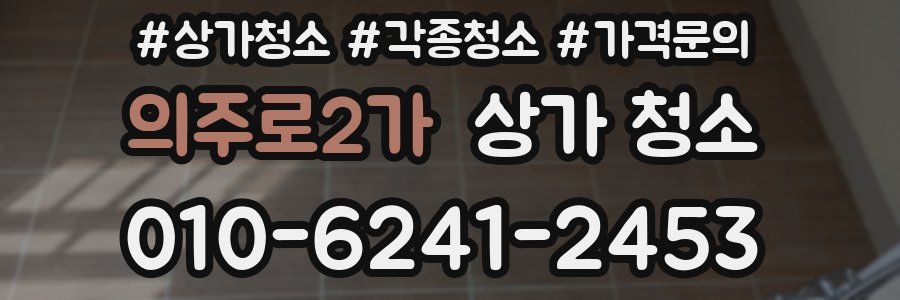 의주로2가 상가 청소