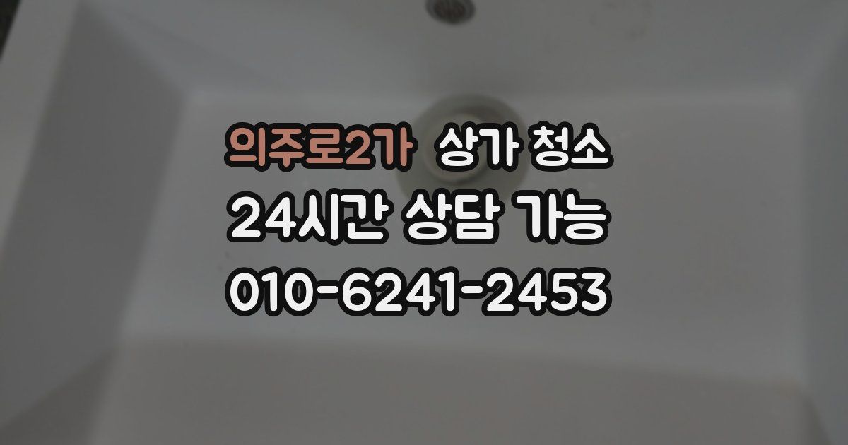 의주로2가 상가 청소