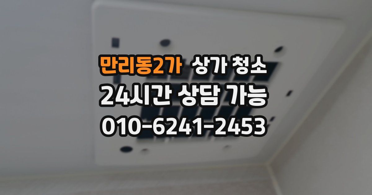 만리동2가 상가 청소