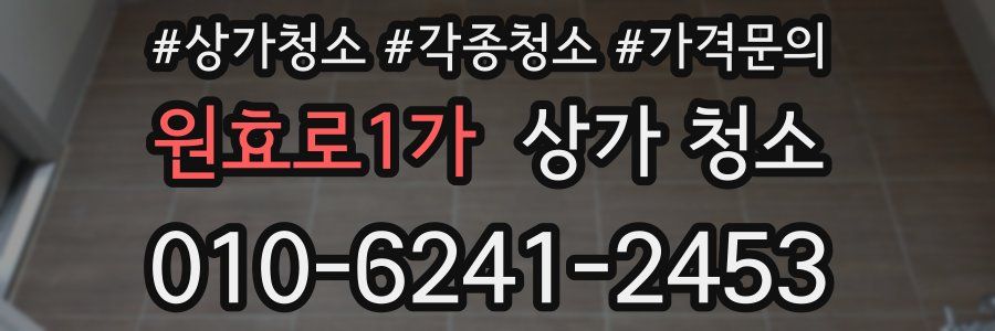 원효로1가 상가 청소