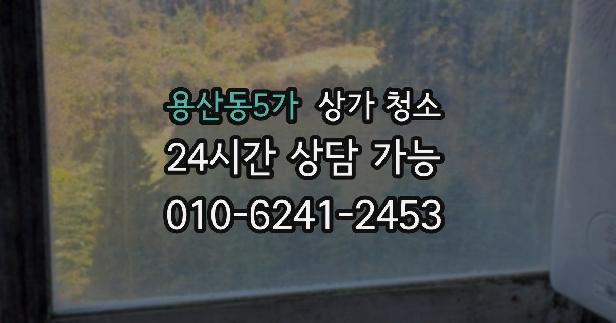 용산동5가 상가 청소