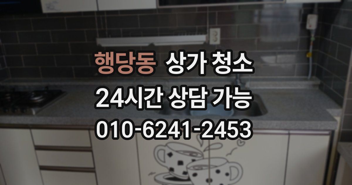 행당동 상가 청소