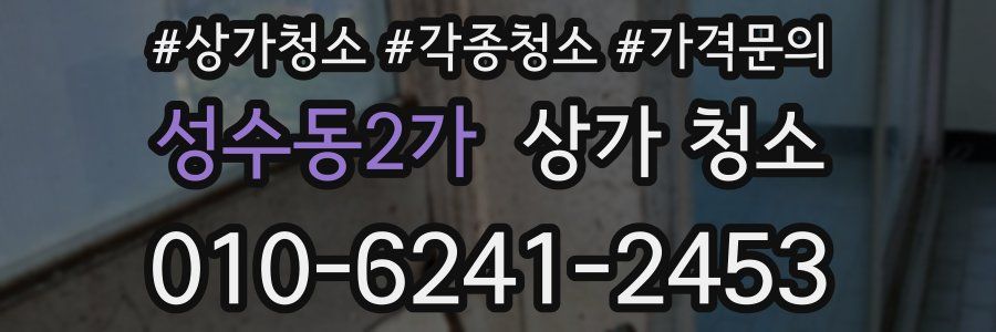 성수동2가 상가 청소