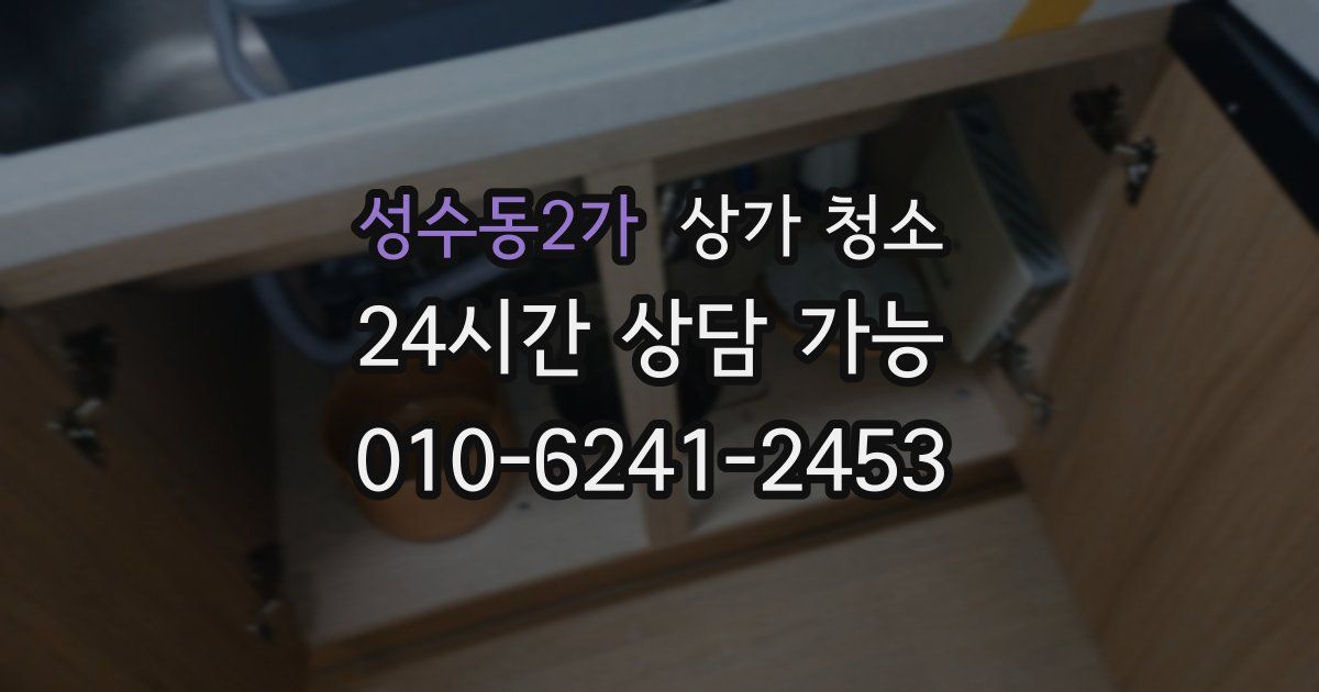 성수동2가 상가 청소