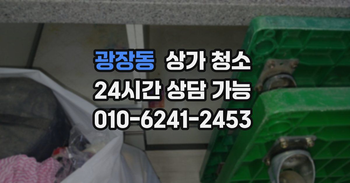 광장동 상가 청소