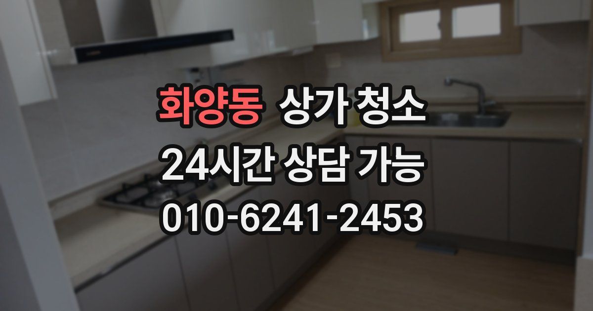 화양동 상가 청소