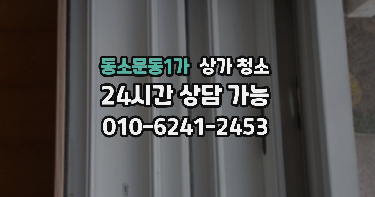 동소문동1가 상가 청소