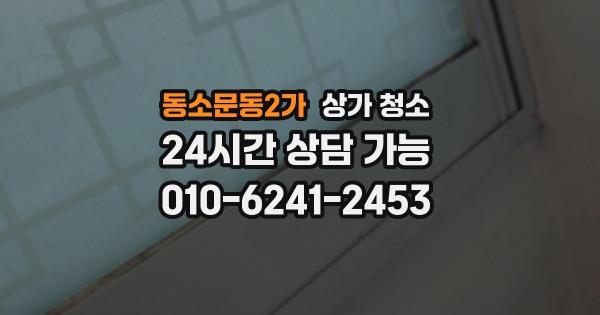 동소문동2가 상가 청소