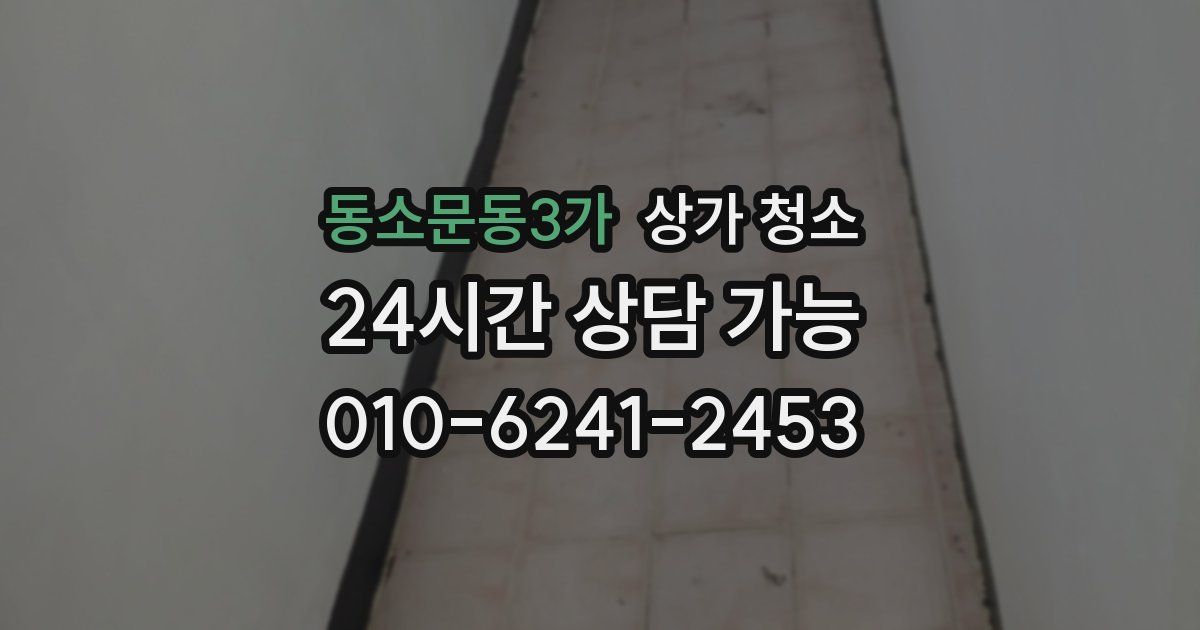 동소문동3가 상가 청소