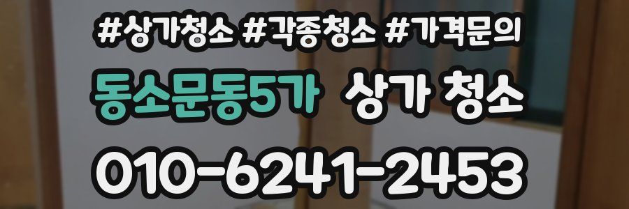 동소문동5가 상가 청소