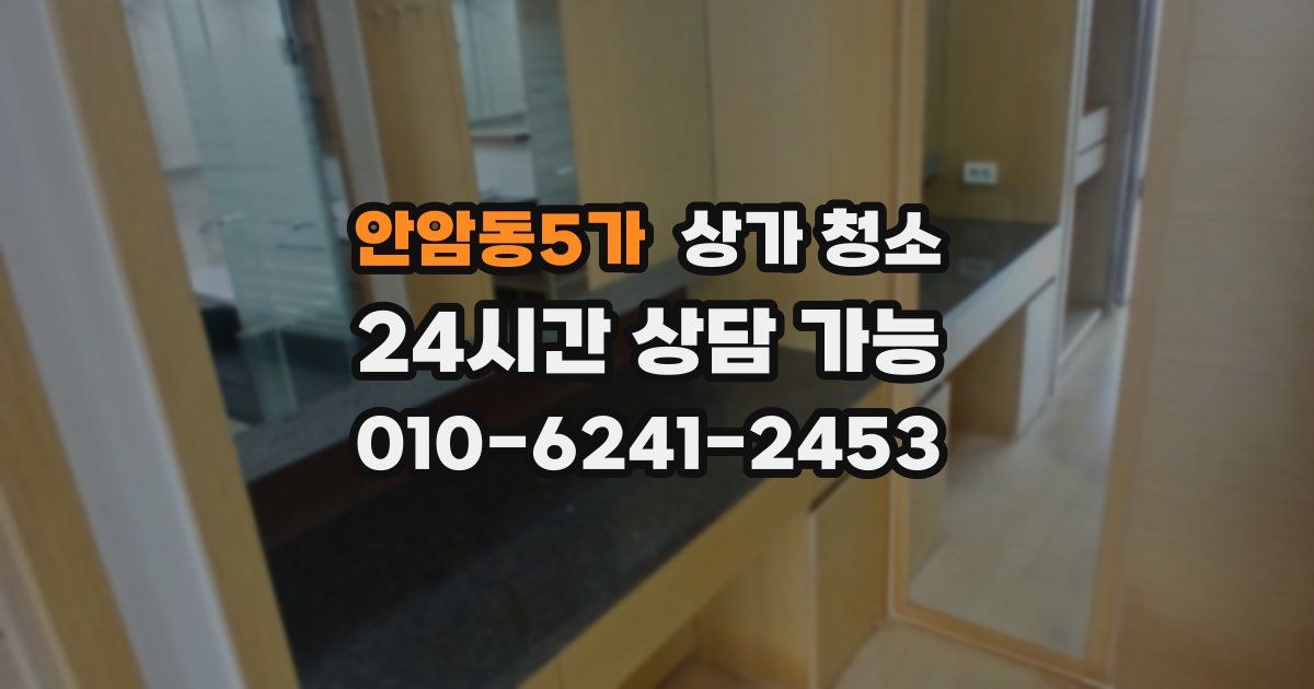 안암동5가 상가 청소