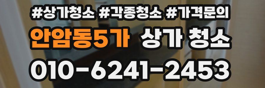 안암동5가 상가 청소