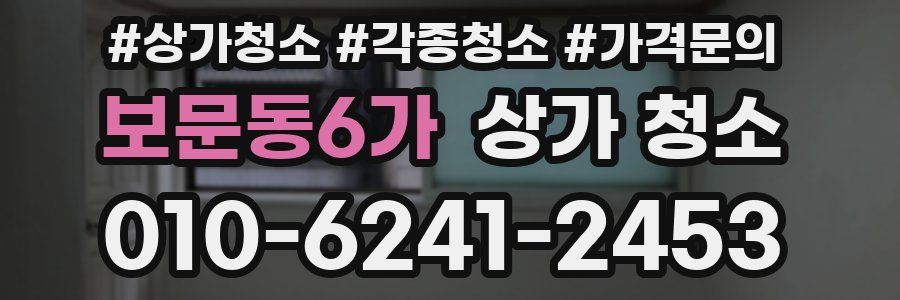 보문동6가 상가 청소
