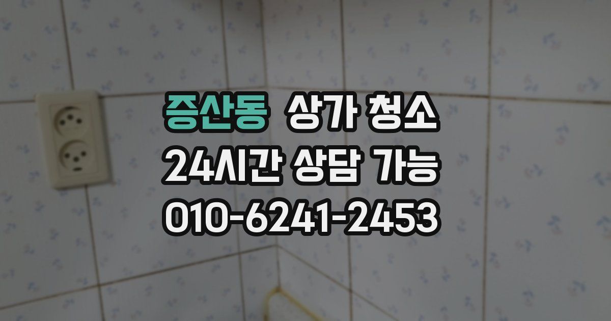 증산동 상가 청소