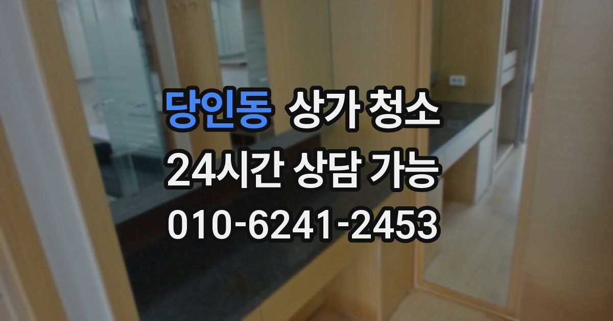 당인동 상가 청소