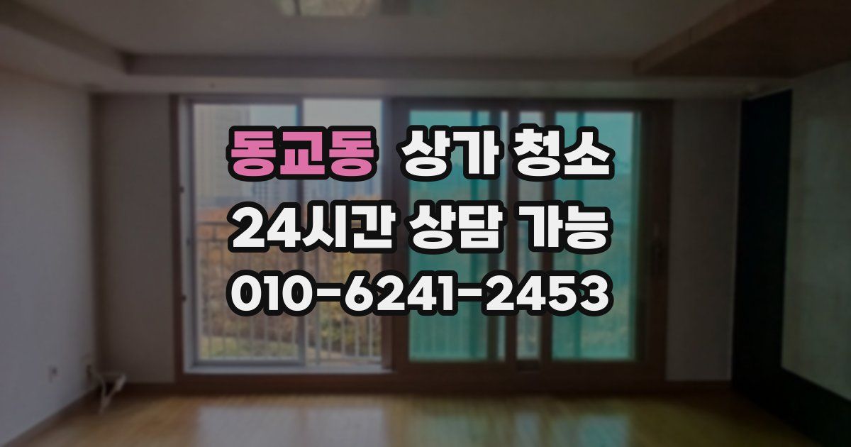동교동 상가 청소