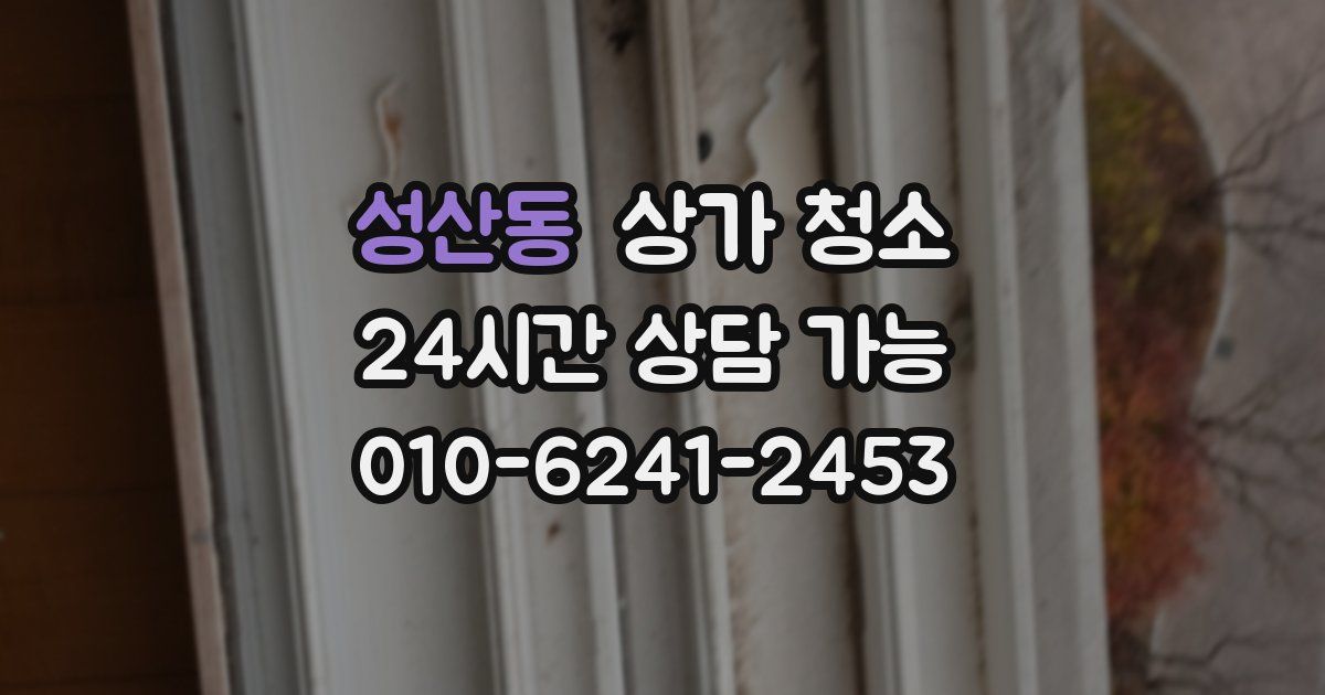 성산동 상가 청소