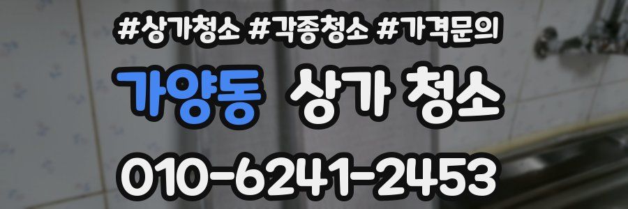 가양동 상가 청소