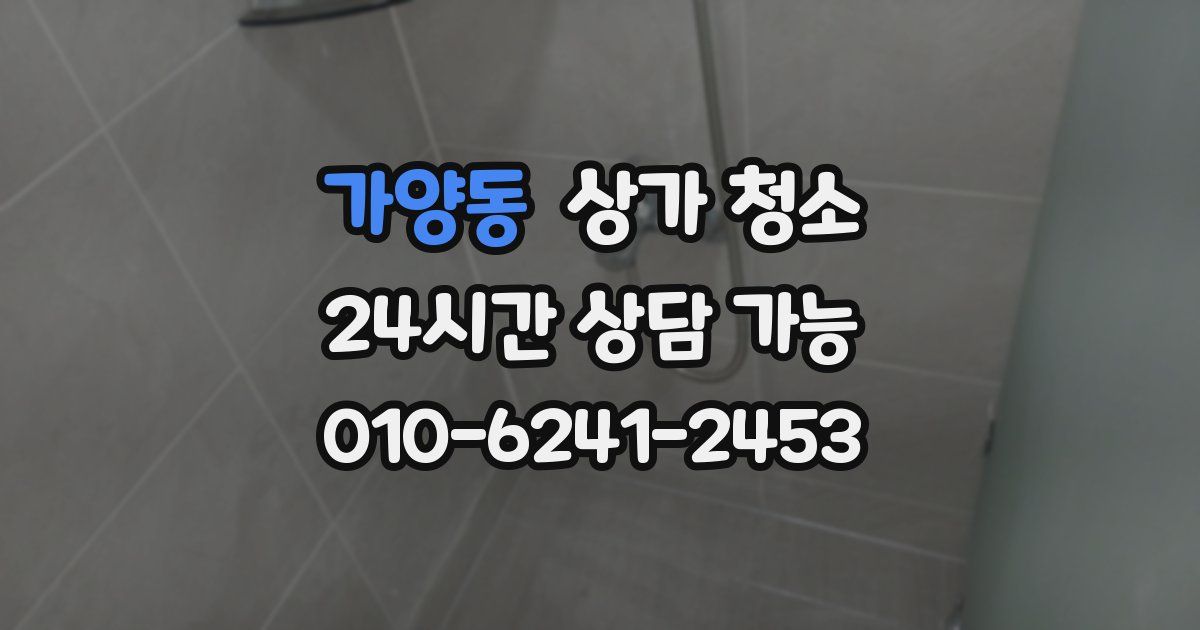 가양동 상가 청소