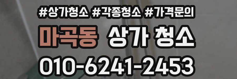 마곡동 상가 청소