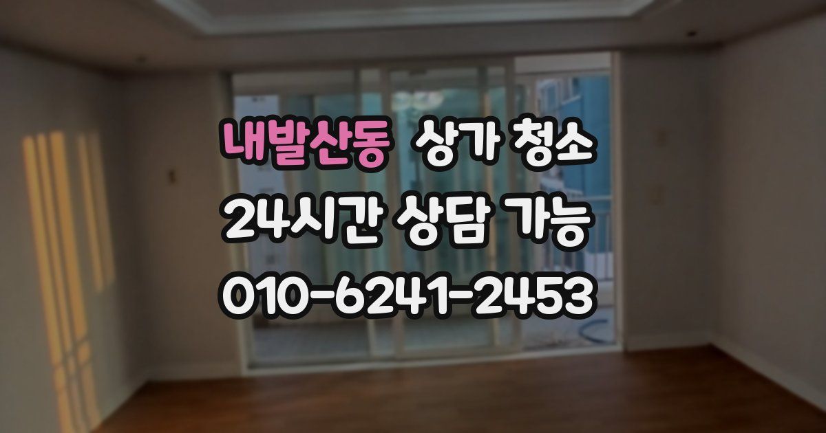 내발산동 상가 청소