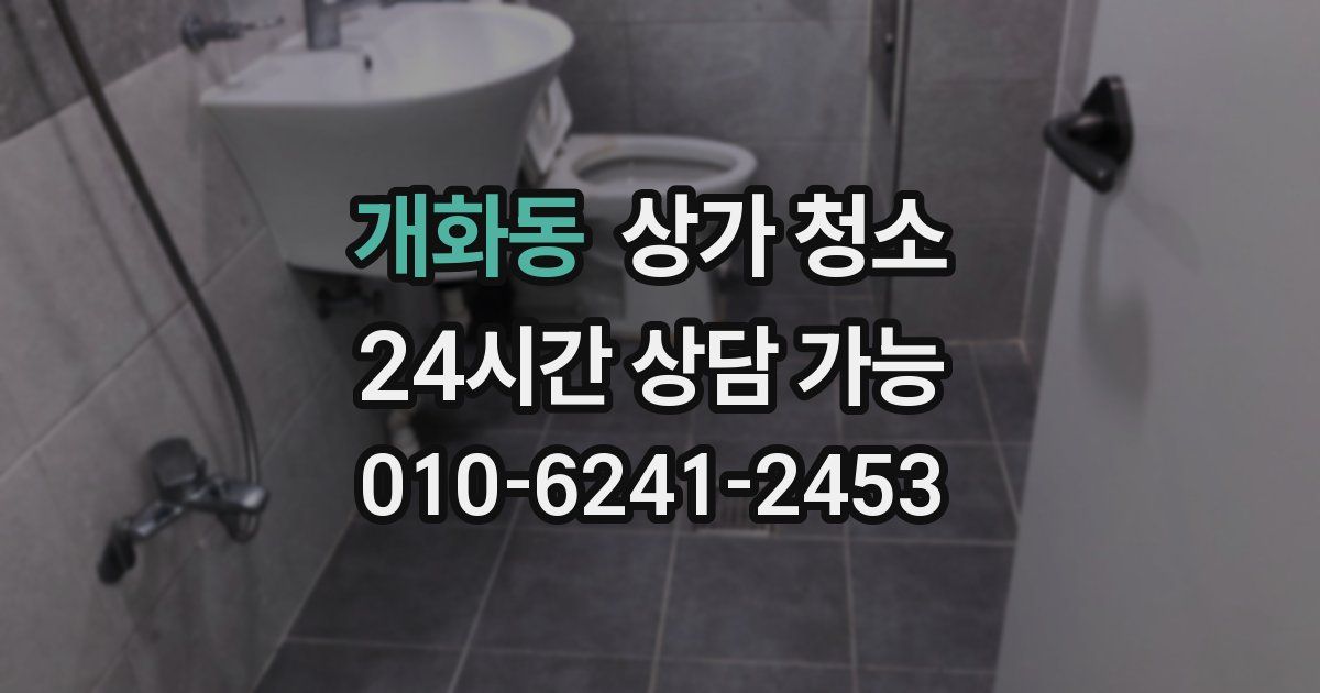 개화동 상가 청소