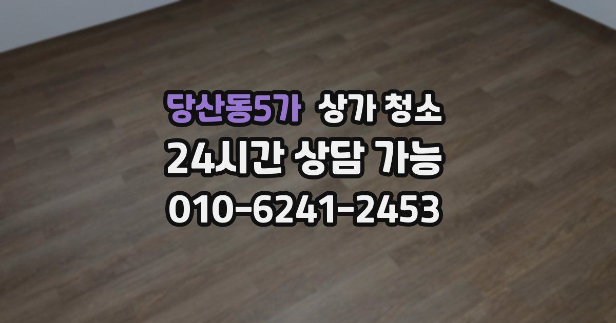 당산동5가 상가 청소