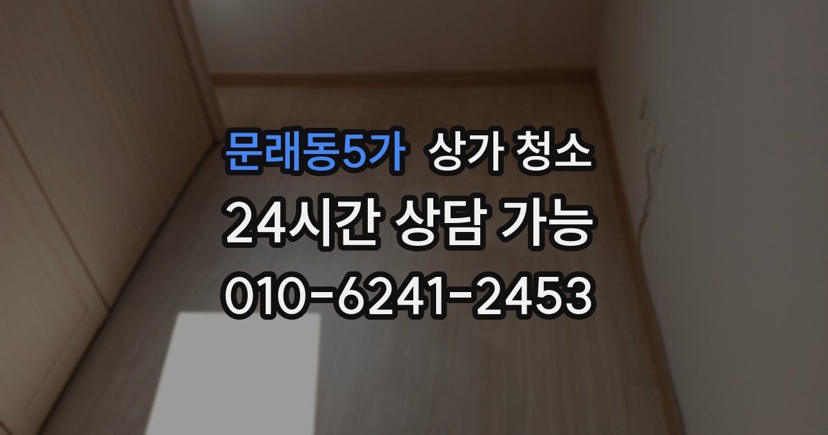 문래동5가 상가 청소