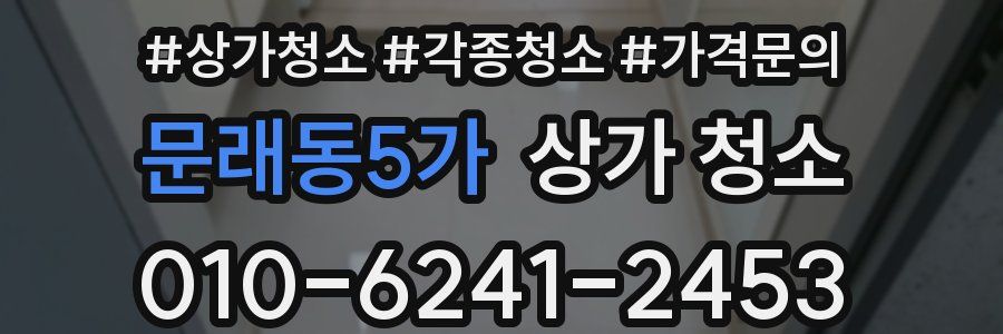 문래동5가 상가 청소