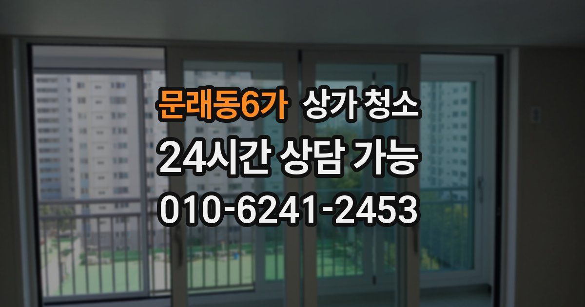 문래동6가 상가 청소