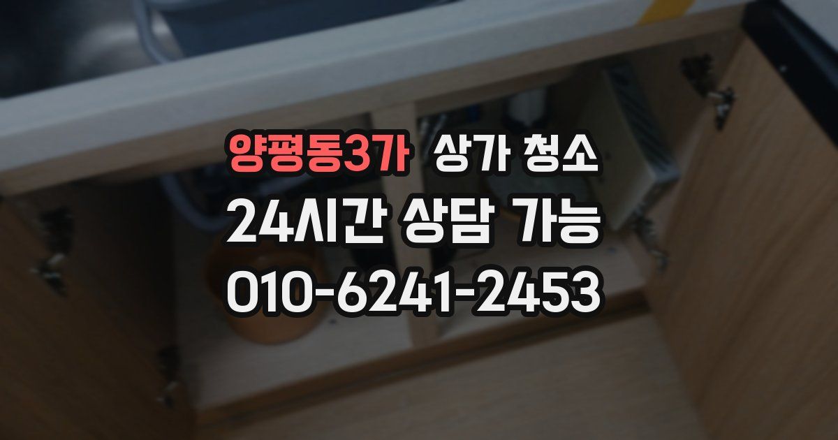 양평동3가 상가 청소