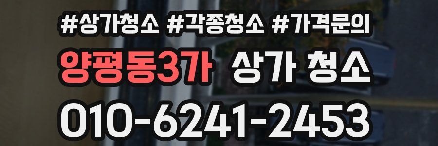 양평동3가 상가 청소