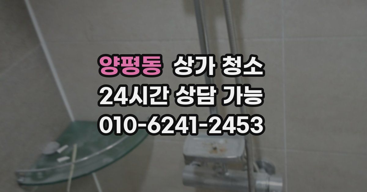 양평동 상가 청소