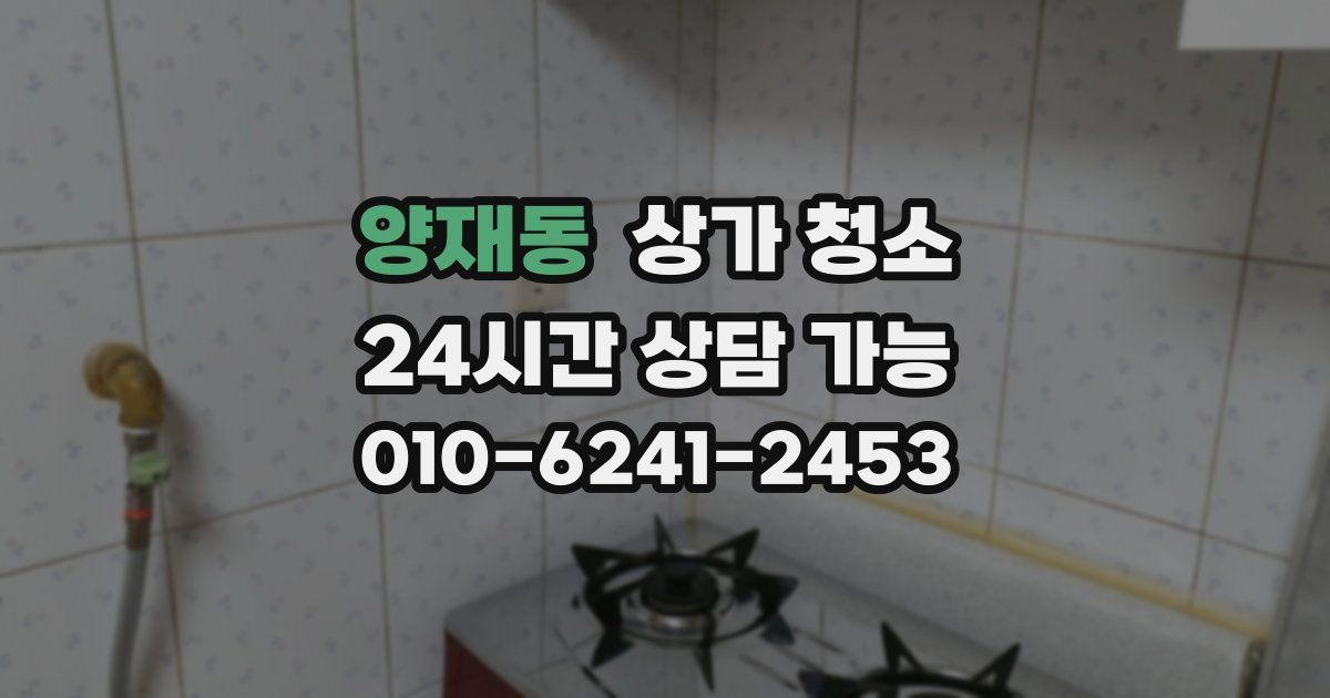 양재동 상가 청소