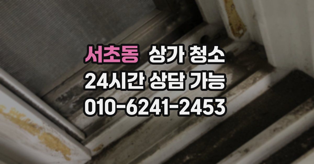 서초동 상가 청소