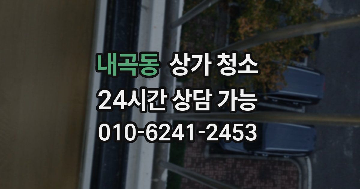 내곡동 상가 청소
