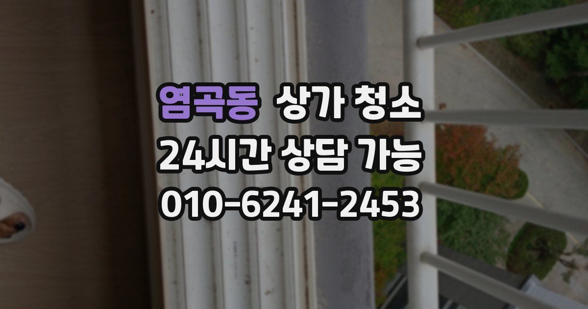 염곡동 상가 청소