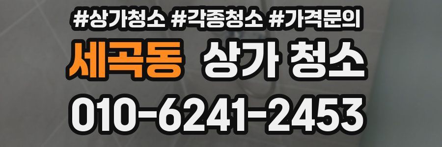 세곡동 상가 청소