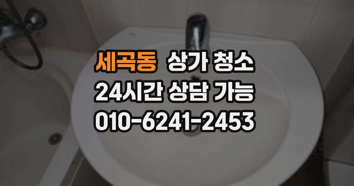 세곡동 상가 청소