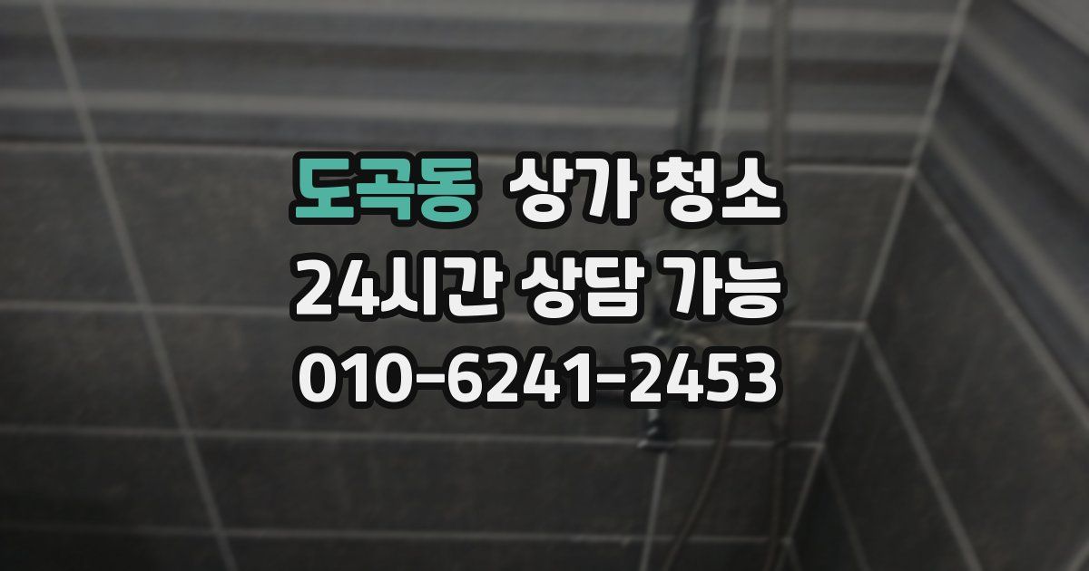 도곡동 상가 청소