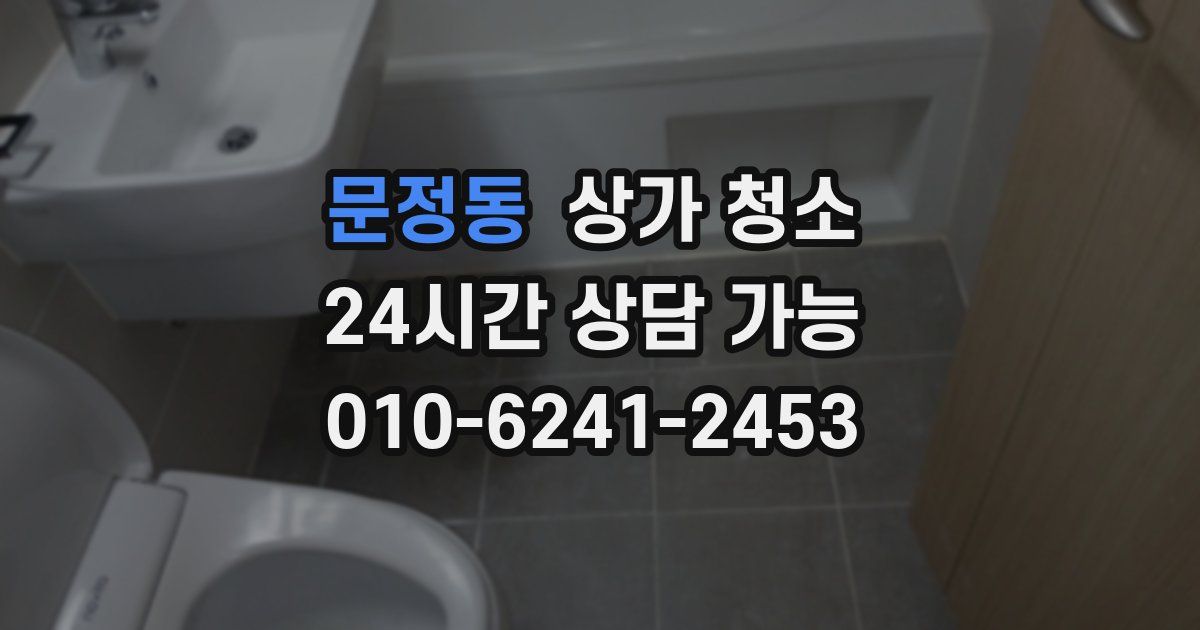문정동 상가 청소