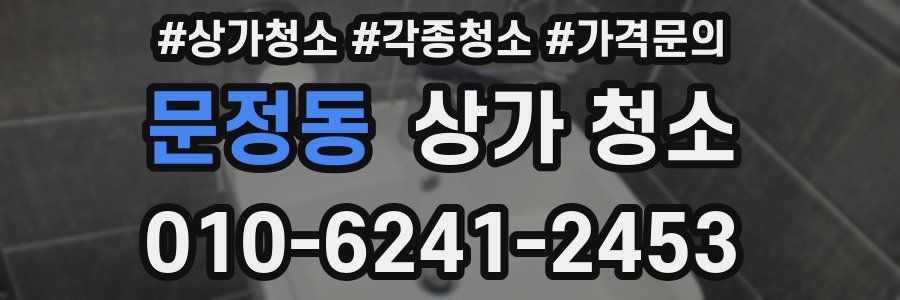 문정동 상가 청소