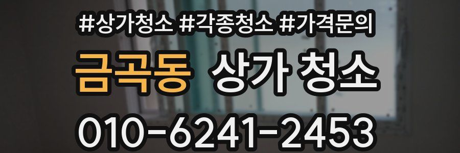 금곡동 상가 청소
