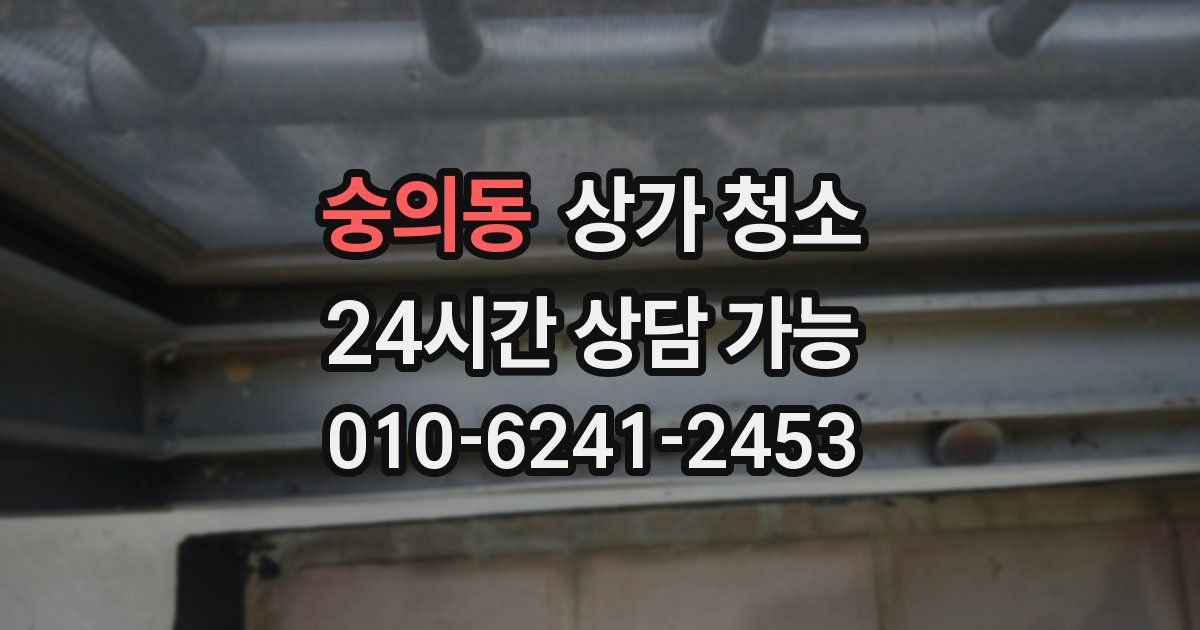 숭의동 상가 청소