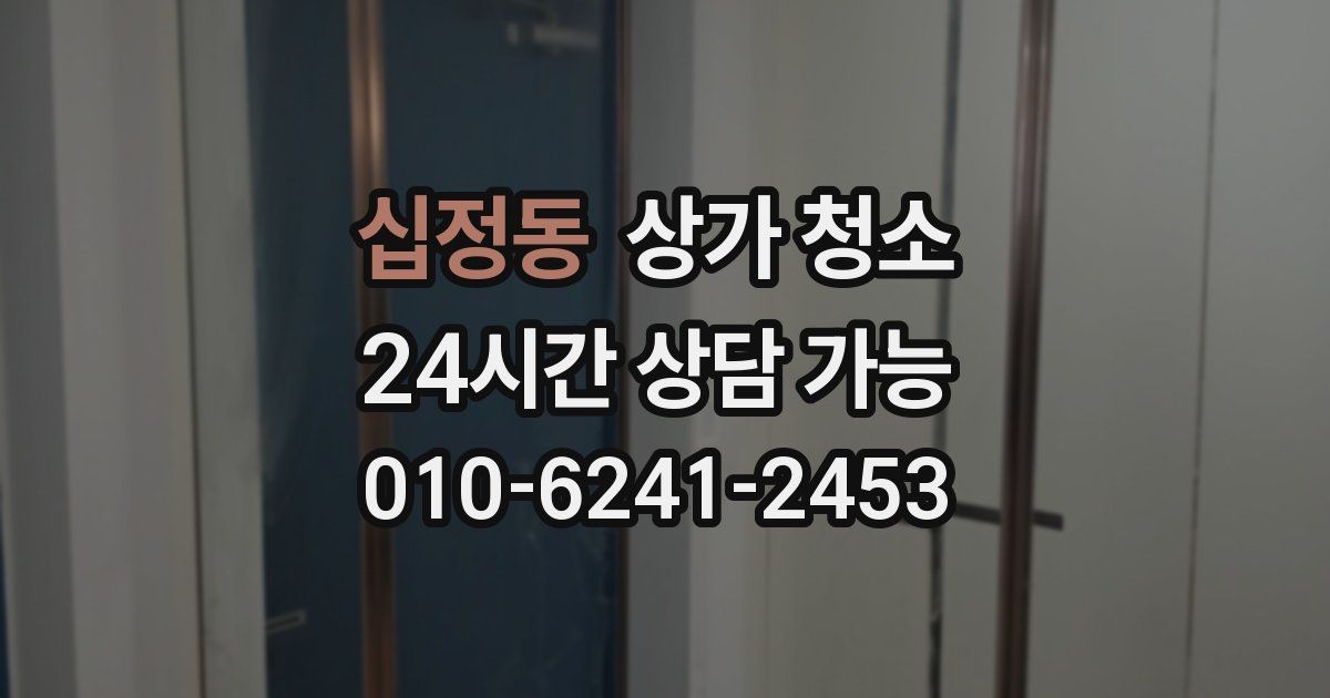 십정동 상가 청소