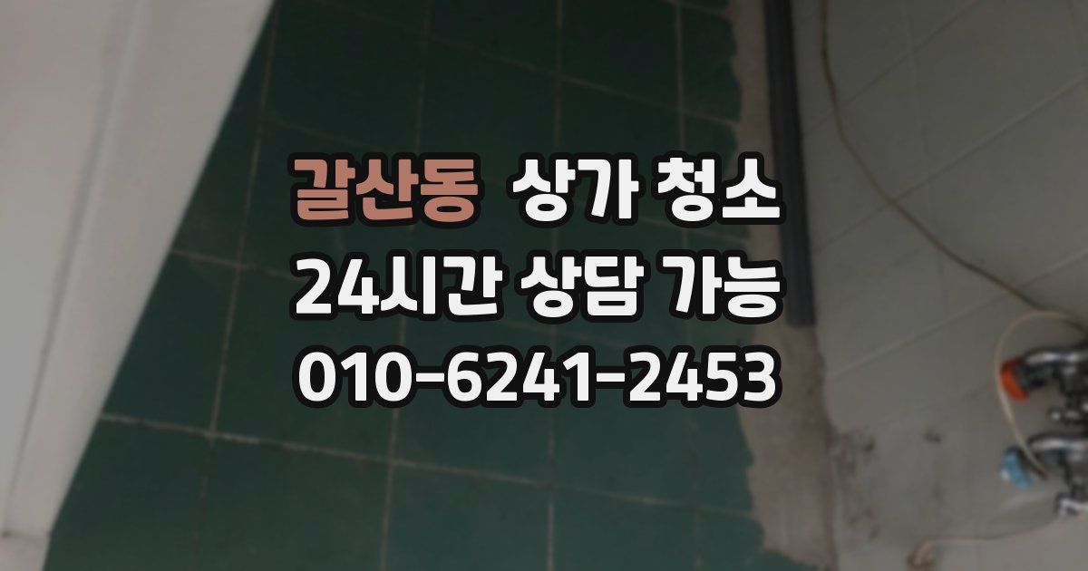갈산동 상가 청소
